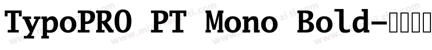 TypoPRO PT Mono Bold字体转换